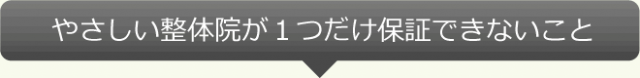 1つだけ保障できないこと