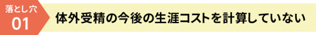 体外受精の今後の生涯コストを計算していない