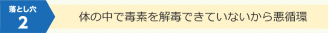 体の中で毒素を解毒できない